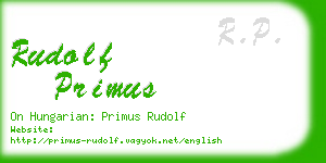 rudolf primus business card